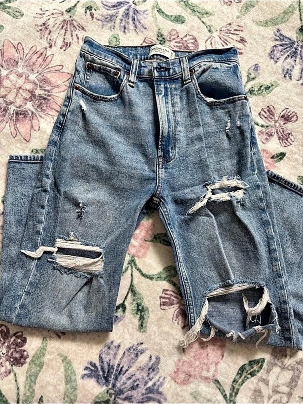 Abercrombie The Ankle Straight High Rise Jean-27S